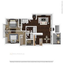 Two Bedroom Two Bath 311 floor plan